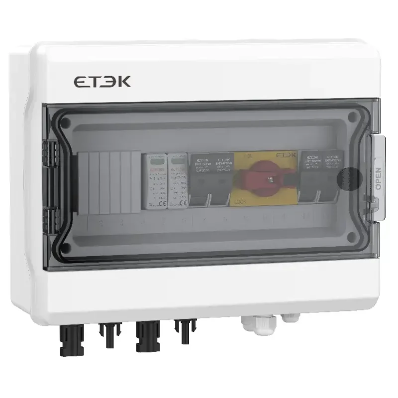 600V DC PV Combiner Box 2 In 2 Out with Fuse SPD Isolator