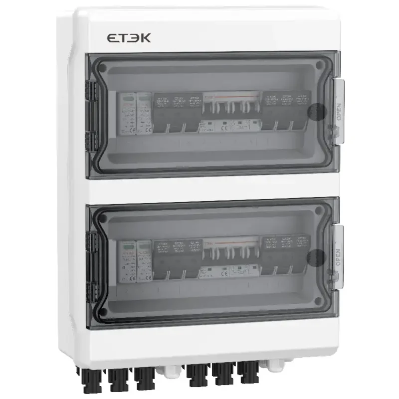 1000V PV Combiner Box | 6 In 2 Out With DC Fuse+SPD+MCB