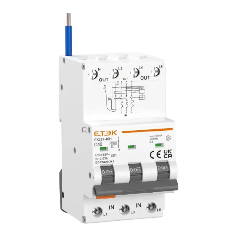 EKL37H-40 3P+N Bi-Directional RCBO | 18th Edition UK Standard