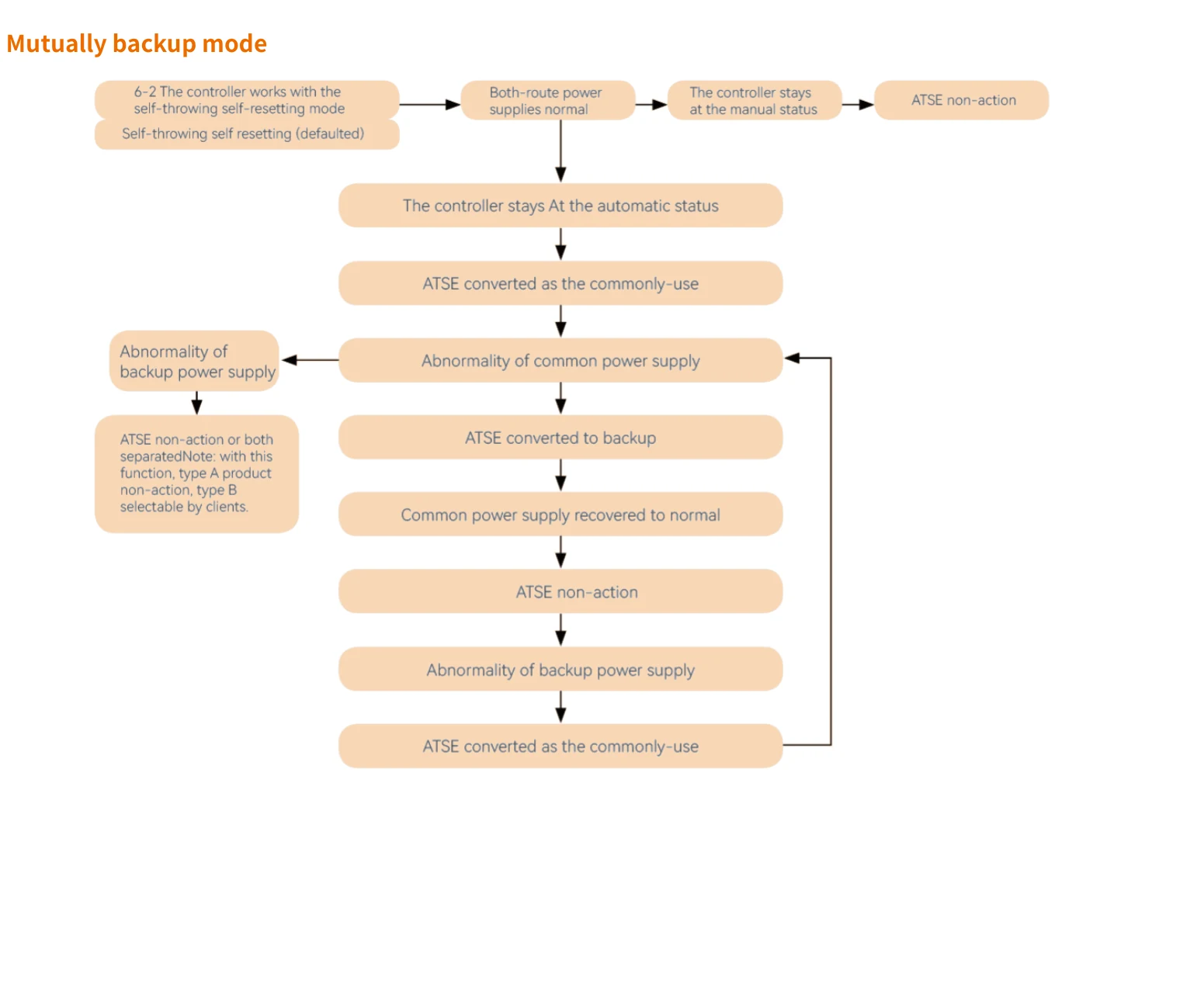 EKS5 mutually backup mode flowchart