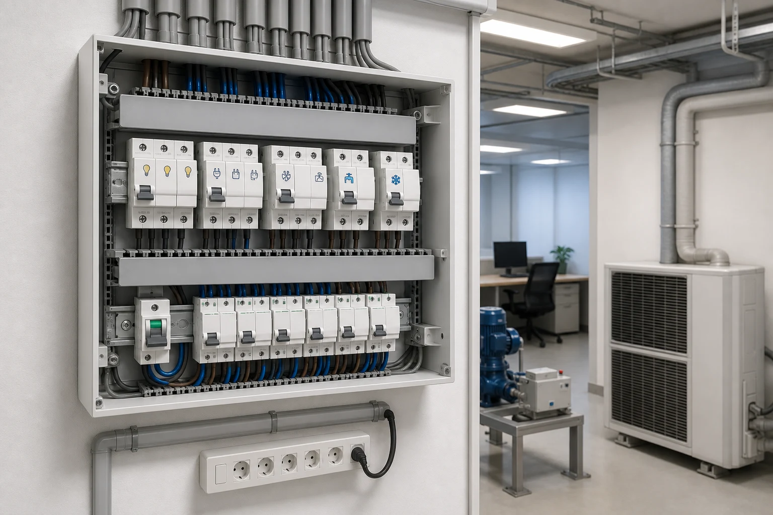 MCB amp rating applications in a low-voltage electrical distribution board