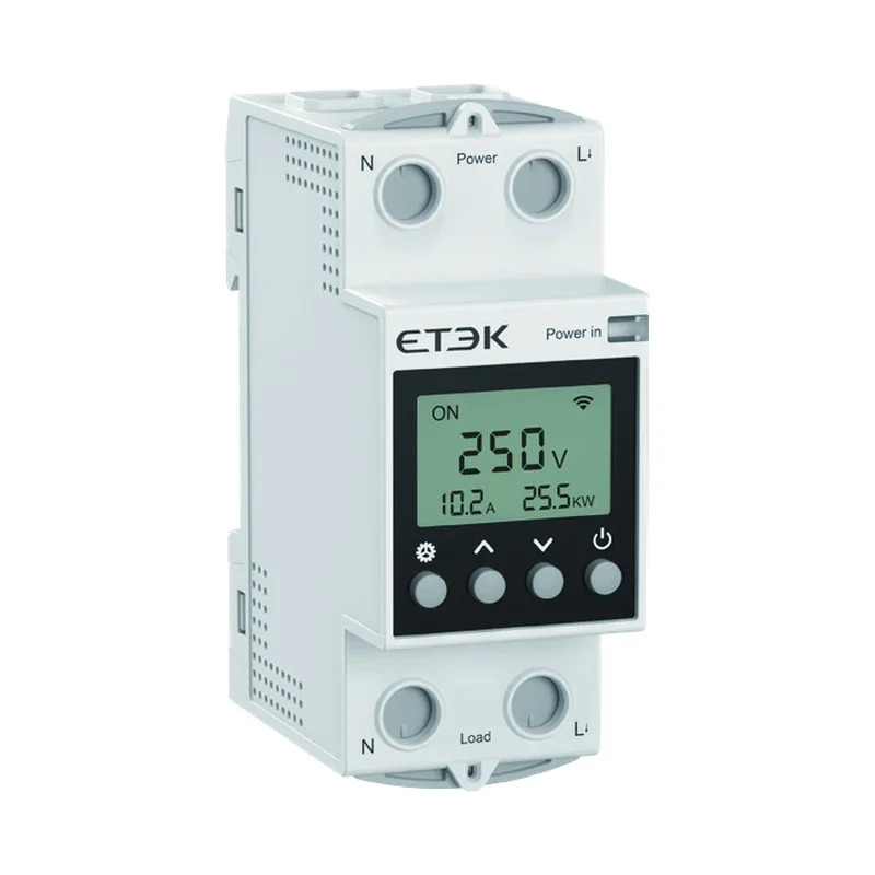 EKA1 series smart relay switch main product photo (TW-E3 LCD Wi-Fi) white background