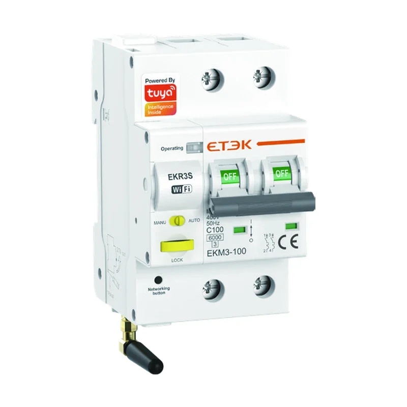 EKR3S series smart MCB RS485 version product photo white background