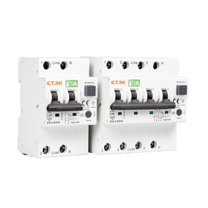 EKL5-63EV EV RCBO (Type A 30mA+DC6mA)