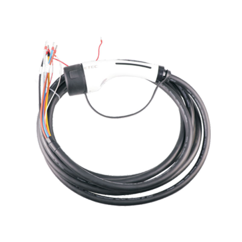 TUV Type 1 To Type 2 16A TPU EV Charger Cable White Cladding