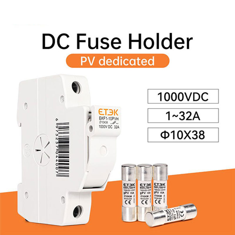 ETEK 1-32A 1000VDC Rail Mount PV Solar Fuse blocks and Holders for 10 x 38mm Fuse without fuse core