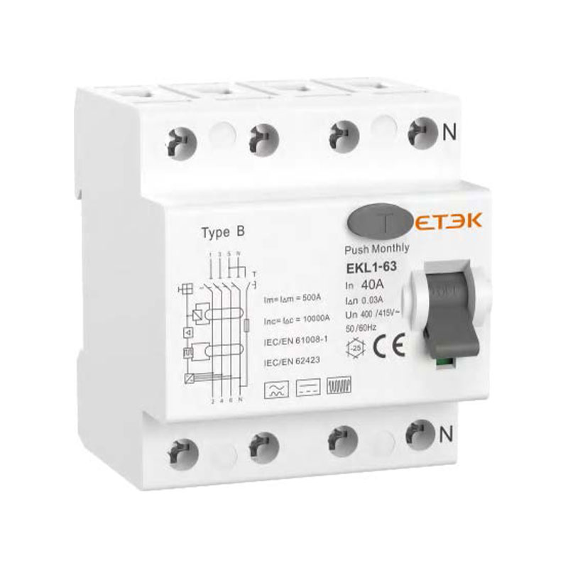 EKL1-63B 10kA Type B Residual Current Device (RCD)