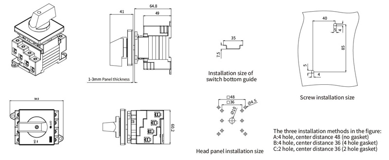 ekd6 pm32 enclosure dc isolator standard 10